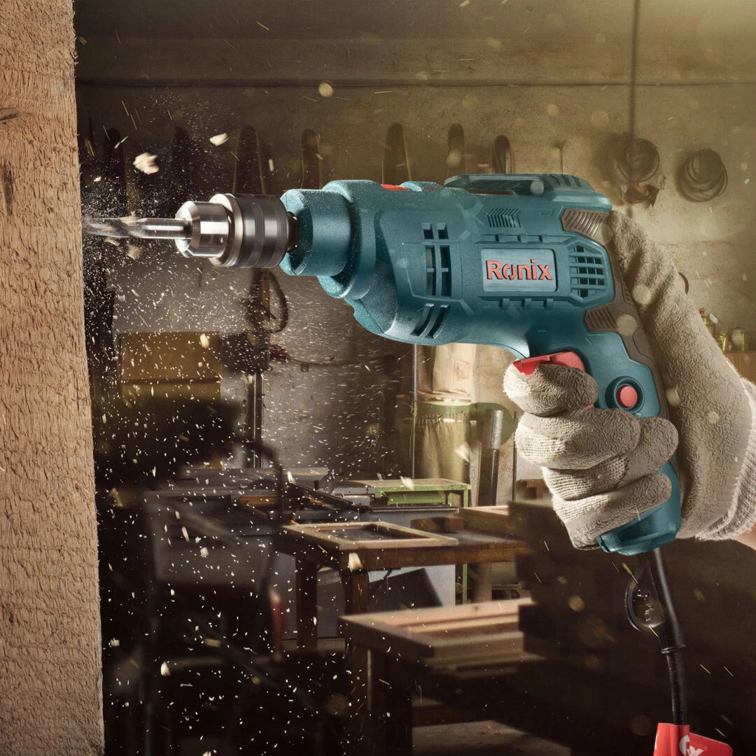 دریل چکشی برقی 10 میلی متری 450 وات رونیکس مدل 2121