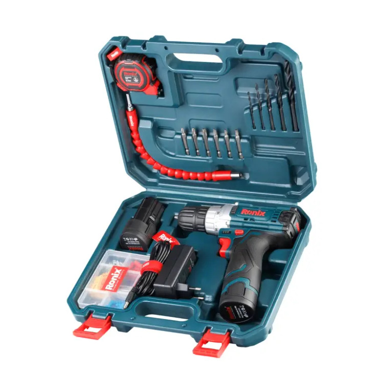 کیت دریل شارژی 12 ولت 19 پارچه رونیکس مدل RS-8613