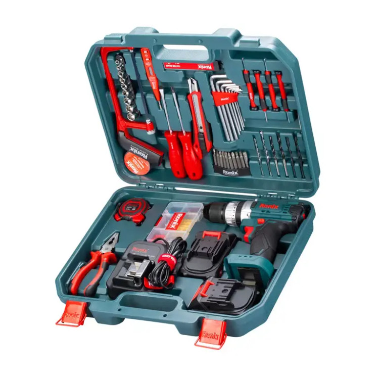 ست ترکیبی دریل شارژی 20 ولت 53 پارچه رونیکس مدل RS-8620