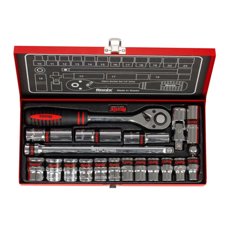 مجموعه بکس 20 عددی 1/2 اینچ رونیکس مدل RH-2620